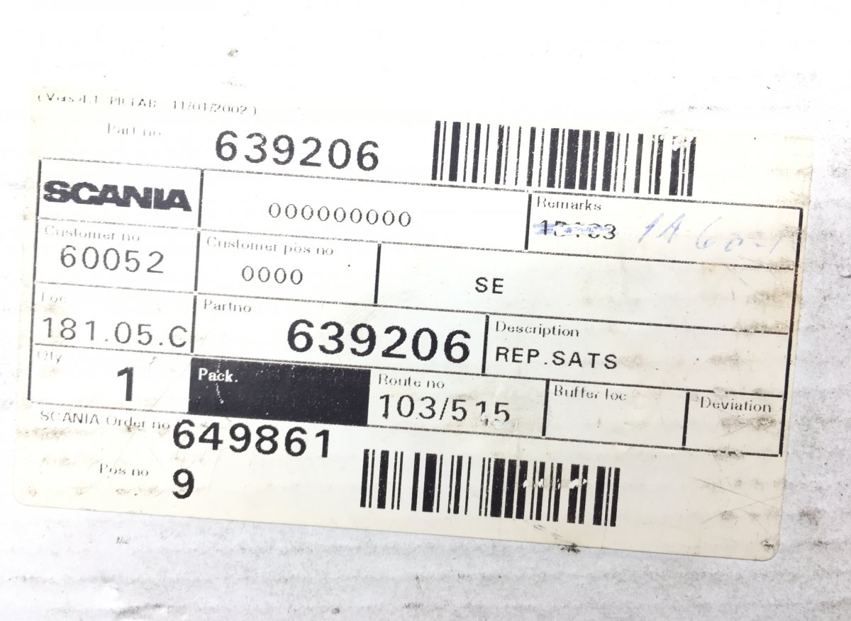 639206 Tätningssats för lufttork 00279383 - SCANIAImage