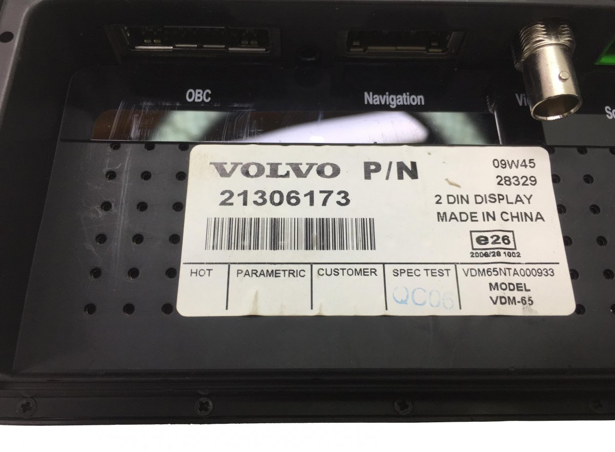 21306173 Bildschirm für Fahrer VOLVO 21106160 85013051 B6, B7, B9, B10, B12 bus (1978-2011)Image