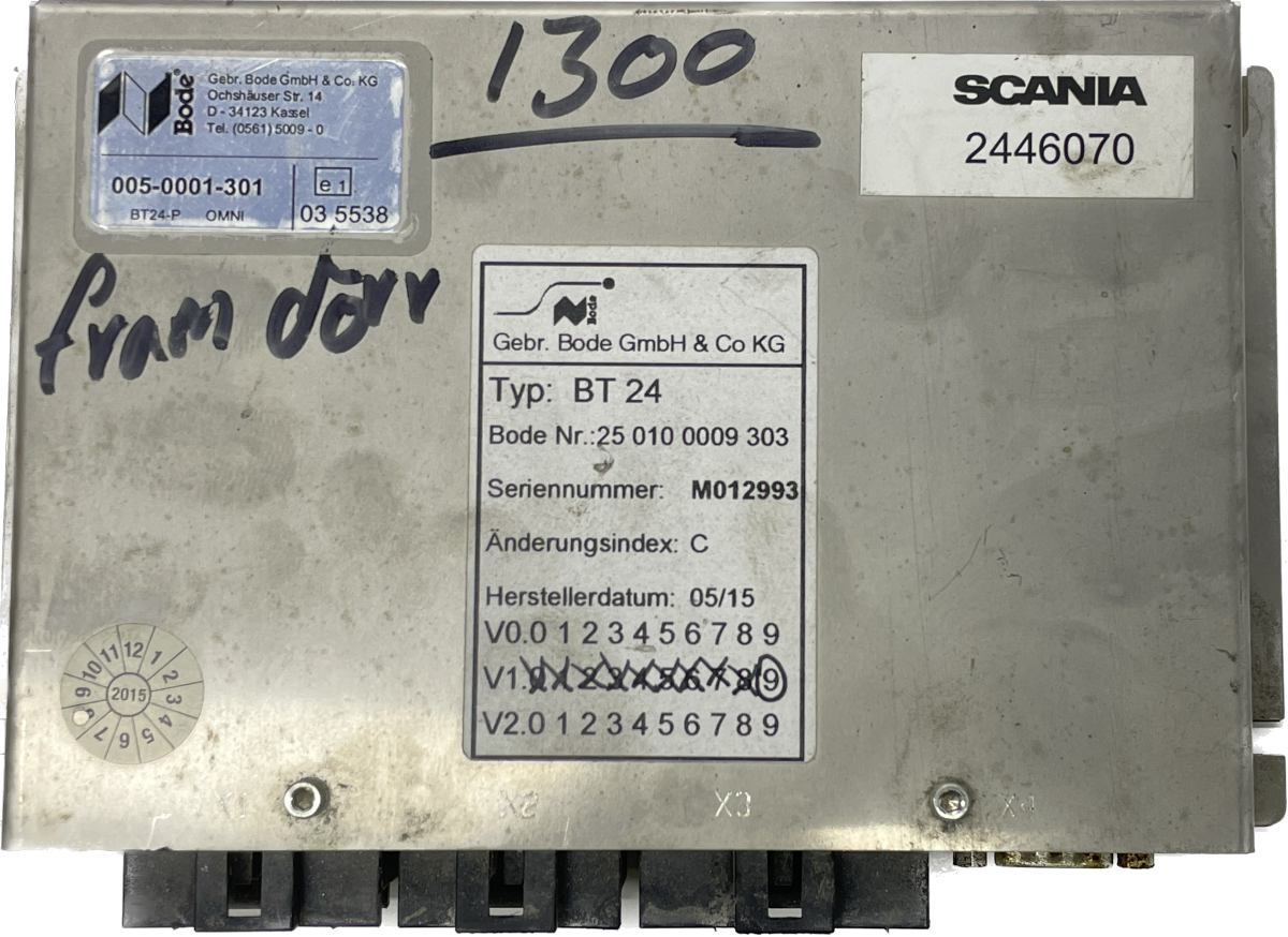 2149652 Moduł sterowania drzwiami SCANIA 2446070 2394627 1947027 1893317 K-Series (2016-) BODEImage