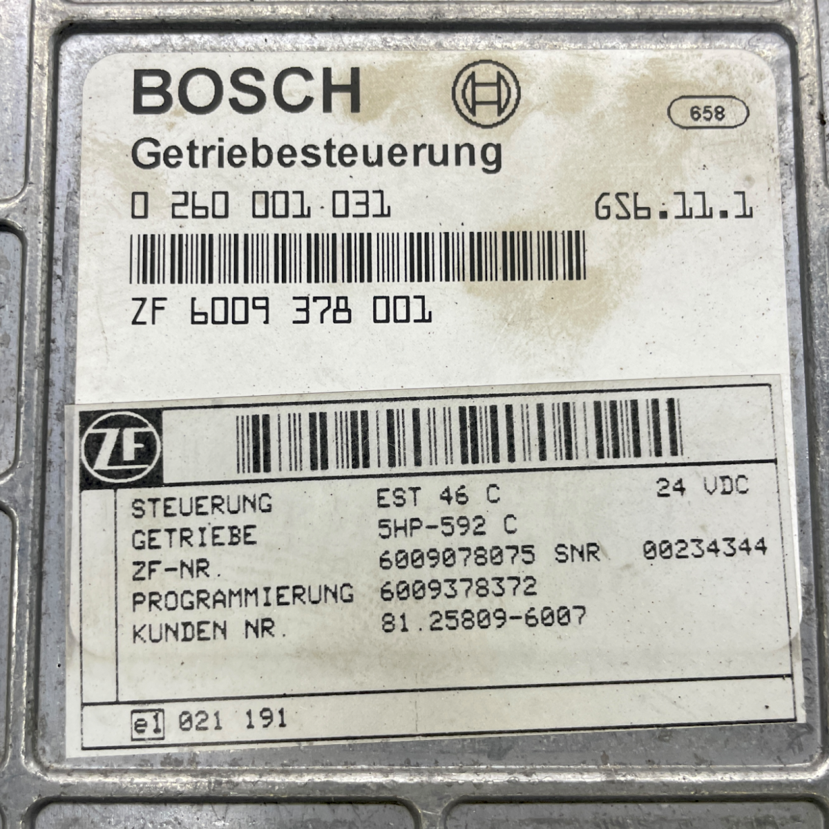 81258096007 Getriebesteuergerät MAN 5HP592C 81.25809-6007 Bus (1970-) ZF BOSCHImage