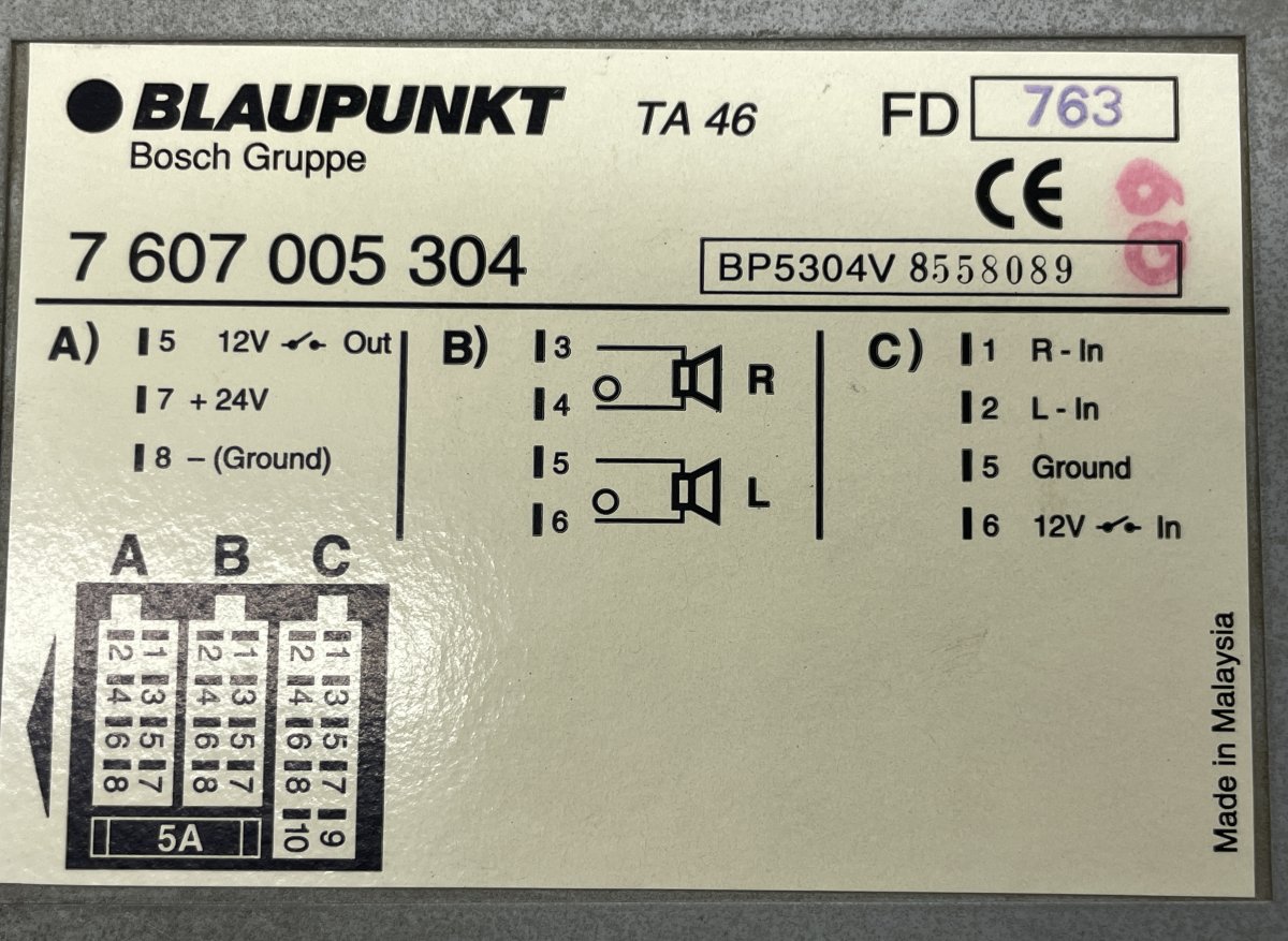7607005304 Audio Amplifier SCANIA 4-series (1995-2006) BLAUPUNKTImage